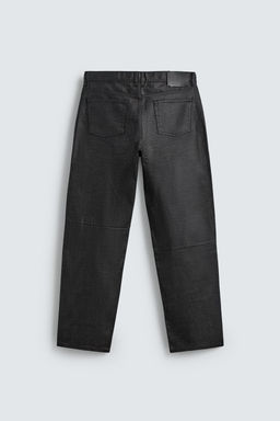WAXED STRAIGHT-LEG JEANS - Zara фото 8