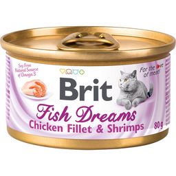 Брит 80г Консервы д/кошек Fish Dreams Chicken fillet & Shrimps Куриное филе и креветки 111360