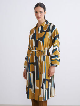 Desenli Oversize Kad?n G?mlek Tunik