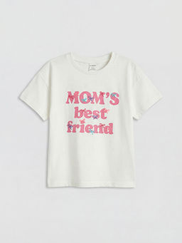 Bisiklet Yaka Nak??l? K?z ?ocuk Ti??rt