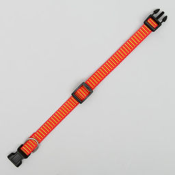 Ошейник рифленый, 40 х 1,5 см, красно-жёлтый - Пижон фото 5