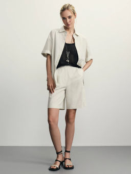 Рубашка прямого кроя из хлопка / Zarina  фото 2