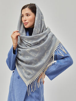 В составе шерсть ! теплый двусторонний палантин - Tantino фото 4