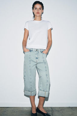 ZW COLLECTION MID-WAIST CAPRIS JEANS