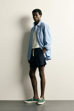 BERMUDA RELAXED FIT TOALLA / Marino - Zara фото 4