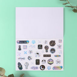 Наклейки в книжке «Космография», 3 фона, голография, 20.7×14.2 см