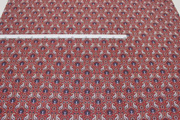 Поплин Барановские мотивы на красно-терракотовом, ГОСТ, ш.1.5м, хлопок-100%, 120гр/м.кв - Купава фото 5