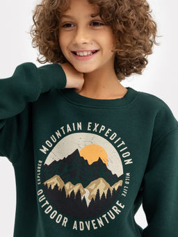 Джемпер для мальчиков зеленый с печатью - Mark formelle фото 5