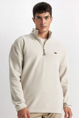 Relax Fit Dik Yaka Fermuarl? Polar Sweatshirt - Defacto фото 2