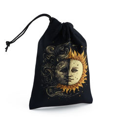 Мешочек для карт «Солнце и Луна», чёрный, 13×18 см