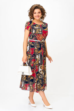 Платье Swallow 843.4 сине-бело-красный принт фото 6