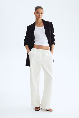 Pantal?n denim con cord?n de ajuste - H&m фото 6