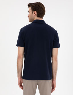 Lacivert Slim Fit Polo Yaka Ti__rt - Pierre cardin фото 5
