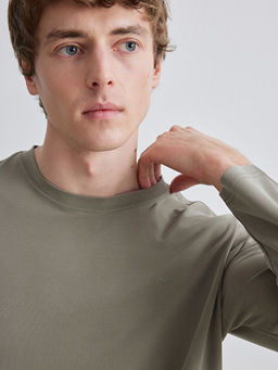 Bisiklet Yaka Erkek Sweatshirt