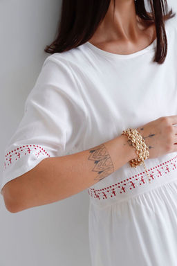 Martichelli Платье хлопковое белое  фото 5