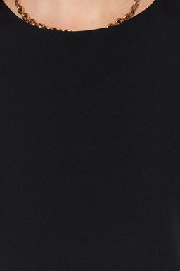 TRENDYOLMILLA Siyah Duz Kesim Kolsuz Bisiklet Yaka Mini Dokuma Elbise TWOSS19FG0063 фото 11