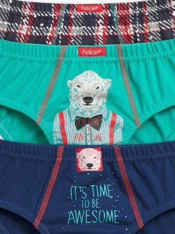 BULB3156(3шт. в упаковке) трусы для мальчиков - Pelican фото 2