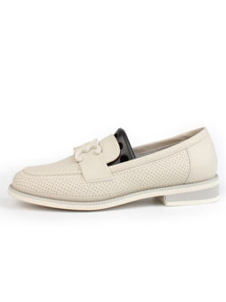 06-PDJ72-1 LT. BEIGE Туфли женские (натуральная кожа)
