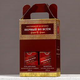 Подарочный набор ЧИСТОЕ СЧАСТЬЕ Первому во всём: гель для душа и шампунь для волос виски, 2?250 мл