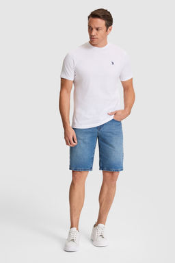 Erkek Beyaz Regular Fit Bisiklet YakaTi__rt - U.s. polo assn фото 4