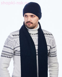 4517 Комплект мужской флис (шапка+шарф) (57-59)