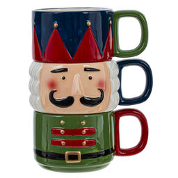 Набор из 3шт, Кружка "Щелкунчик", 300 мл, L14,5 W10 H20 см