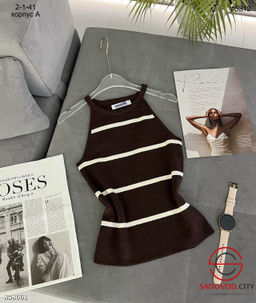 Женский топ в полоску на бретельках - Bruno фото 4