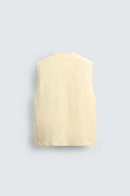 CAMISETA TANK LAVADA / Amarillo claro