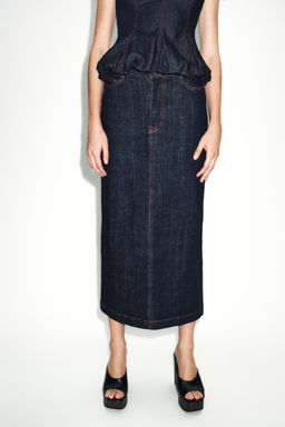Z1975 MIDI DENIM SKIRT - Zara фото 10