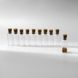 Баночки для хранения бисера, d=1.2×3 см, 10 шт.