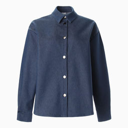 Рубашка женская MINAKU: Jeans Collection, размер 44, синяя