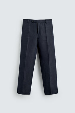 PANTAL?N TRAJE 100% LINO ESPIGA / ?ndigo
