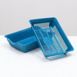 Туалет глубокий с сеткой 36×25×9 см, синий