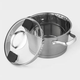 Кастрюля Magistro HiTech Steel, 4 л, d=22 см, h=13 см, слив для воды, капсульное дно, индукция, нержавеющая сталь  фото 7