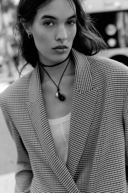 BLAZER CRUZADA OVERSIZE / Negro / Verde - Zara фото 4