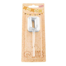 Цена за 3 шт. Свеча в торт на шпажке «Алмаз», цифра 0, серебряная, 5×2.6 см