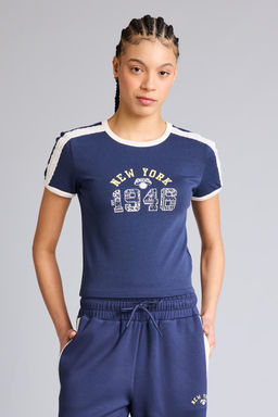 Pamuklu NBA Slim Fit Modal Ti__rt - Defacto фото 3