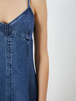 Kalp Yaka Ask?l? Jean Elbise