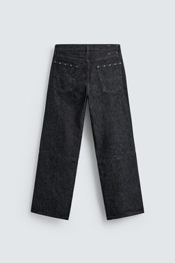 STUDDED STRAIGHT-LEG JEANS - Zara фото 16