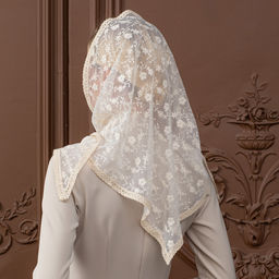 Косынка Кремовая нежность - Мастерская ПОКРОВ фото 6