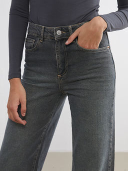 Wideleg Kad?n Jean Pantolon