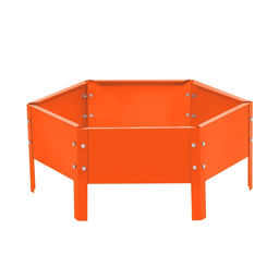 Клумба оцинкованная, d=60 см, высота бортика 15 см, оранжевая, Greengo фото 9