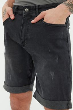 Antrasit Slim Fit T?rm?k Destroylu Denim Kot Sort TMNSS21SR0727