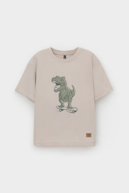 КР 302725-1/бежевый к554 фуфайка (футболка) для мал - Crockid фото 2