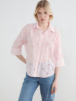 Ajurlu Oversize Kad?n G?mlek