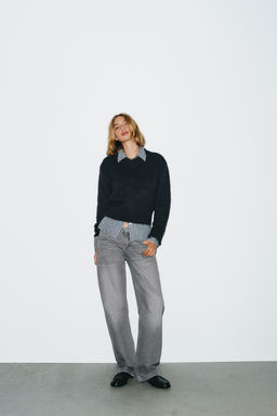 TRF WIDE-LEG LOW-RISE JEANS