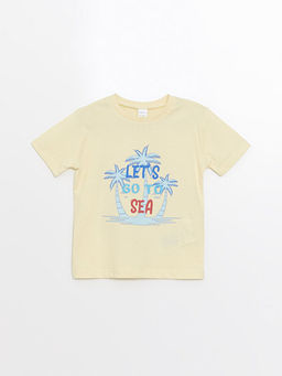 Bisiklet Yaka K?sa Kollu Bask?l? Erkek Bebek Ti??rt