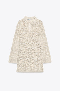 ZW COLLECTION CROCHET MINI DRESS - Zara фото 16