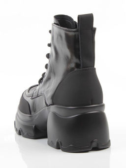 01-F591-1 BLACK Ботинки демисезонные женские (натуральная кожа, искусственная кожа) - Фабричный китай фото 7