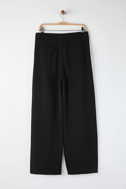 Siyah Wide Leg Boxer Kemer Detayl_ _rme Pantolon TWOAW24PL00360 - Trendyolmilla фото 8
